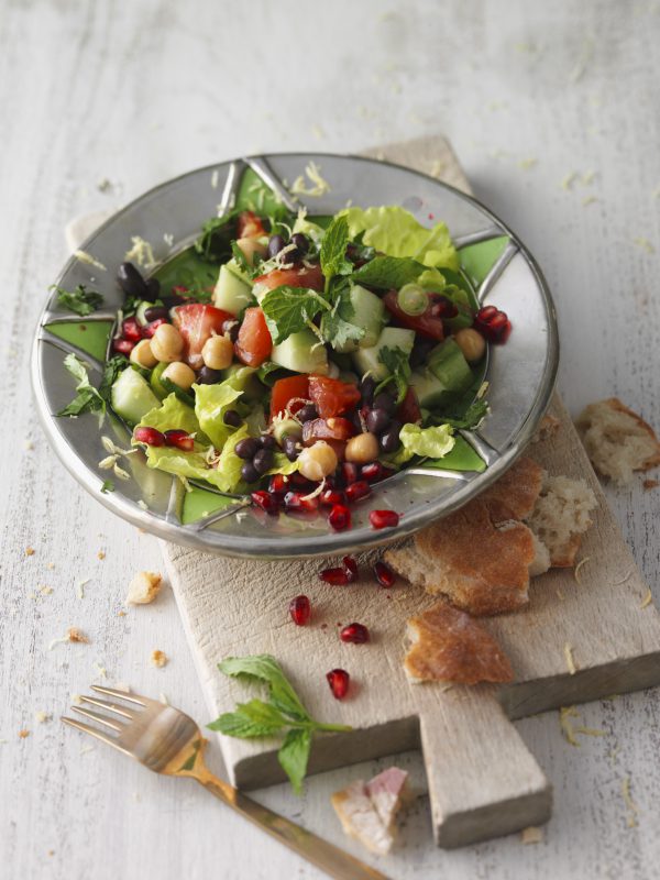 Fattoush Azuki Bean Salad With Chickpeas From Arabia