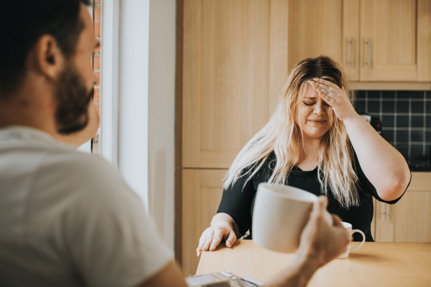 Man en vrouw hebben ruzie in relatie