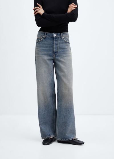Mid Rise Widele Jeans Broeken Trends 
