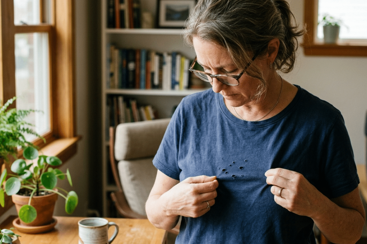 Kleine Gaatjes In Shirt