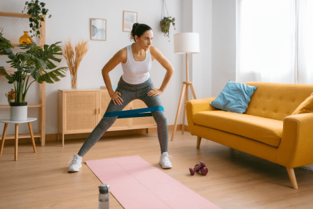 Vrouw doet aan pilates